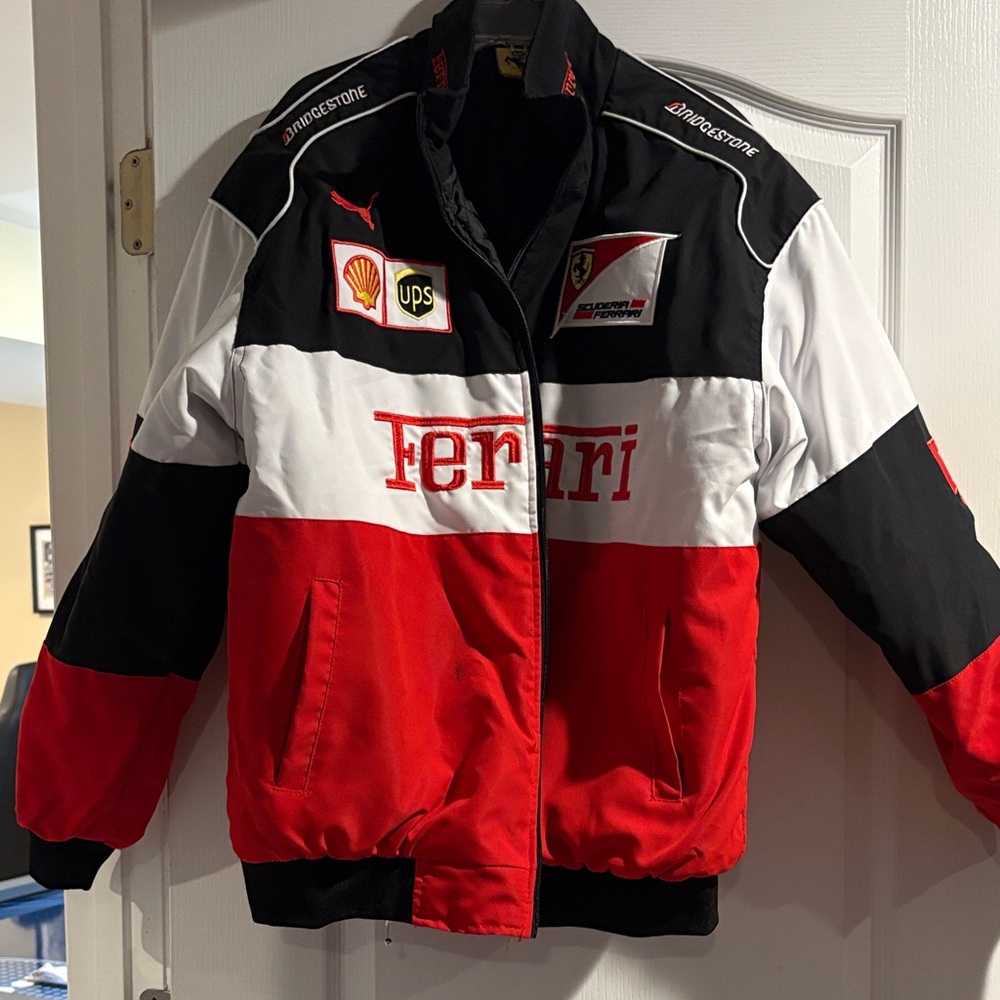 Ferrari Red and Black Racing Jacket